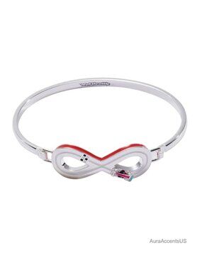 Alex and Ani Hot Wheels Bracelet Silver-Tone Enamel Racecar Bangle